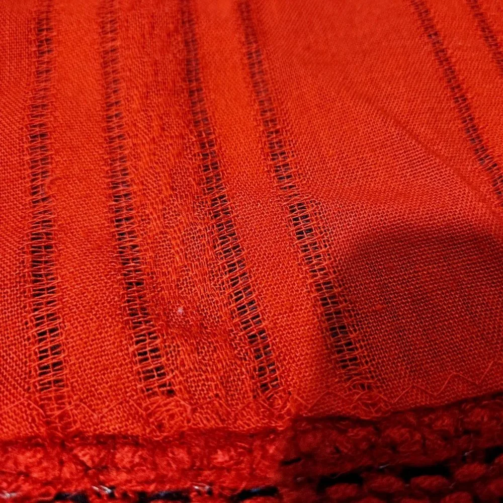 Holiday Christmas Round Tablecloth Cotton Linen 62